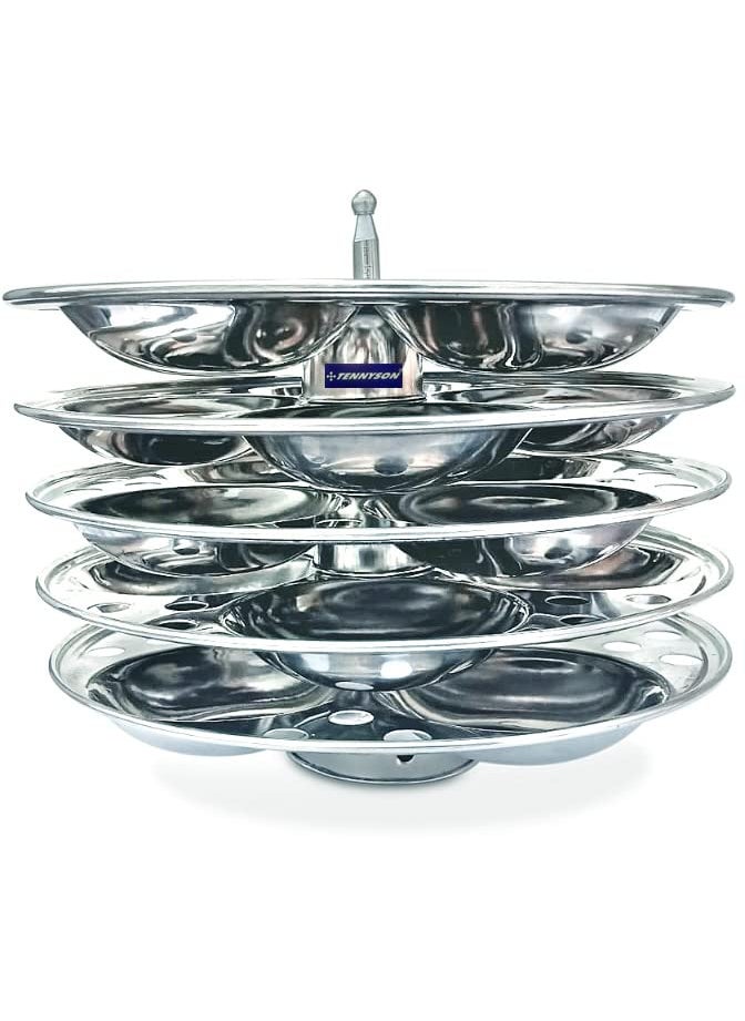 TENNYSON IDLI MAKER ELEGANT BIG SPECIAL THICK GAUGE EXTRA DEEP PLATES 5 PLATES 20 IDLIES NO JOINT
