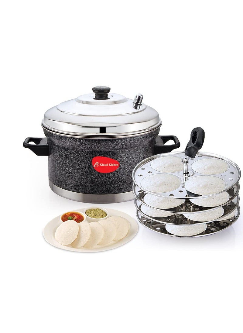 Klassi Kichen Stainless Steel Induction Idli Maker BLACK