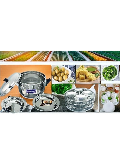 TENNYSON IDLI Maker Elite Plus Medium Special Thick Gauge Extra DEEP Plates 4 Plates 16 IDLIES NO Joint