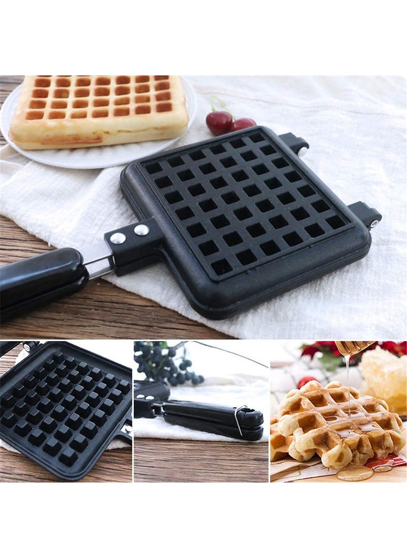 RBGIIT Waffle Maker Machine With Comfortable Handle For Kitchen Gas Stove Non Stick Waffle Maker Pan Press Plate Cooking Baking Tool with Long Handle_1