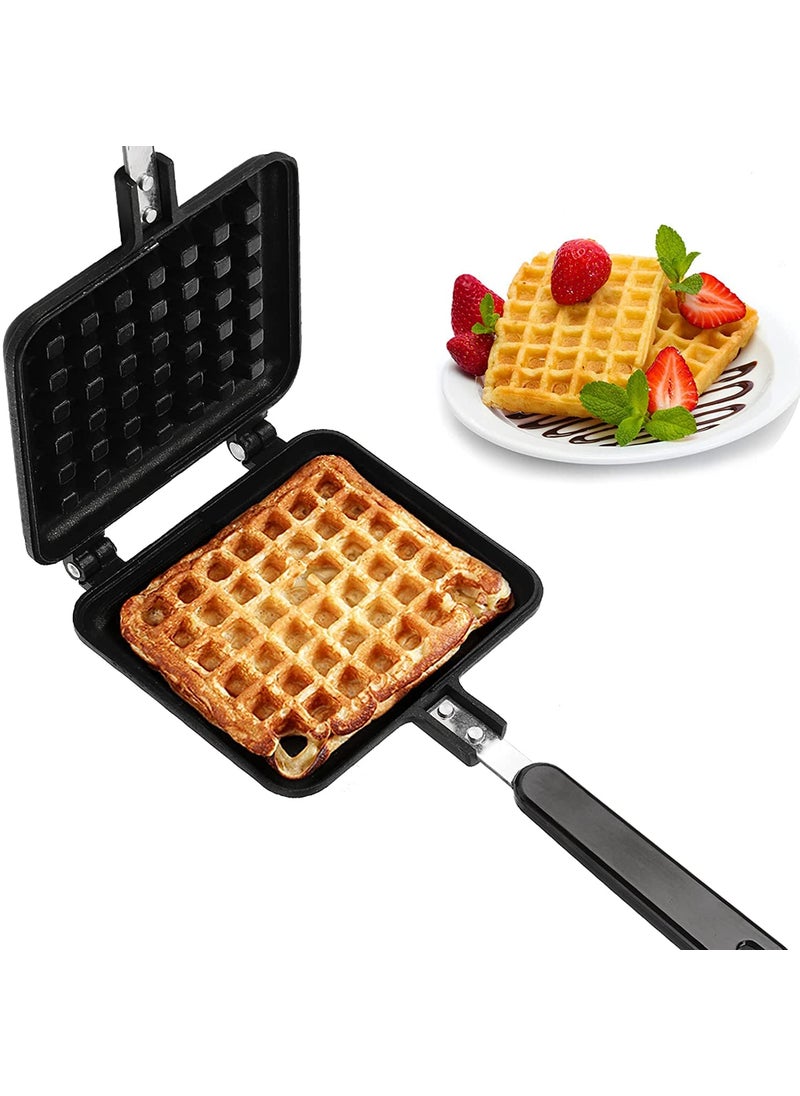 RBGIIT Waffle Maker Machine With Comfortable Handle For Kitchen Gas Stove Non Stick Waffle Maker Pan Press Plate Cooking Baking Tool with Long Handle_4