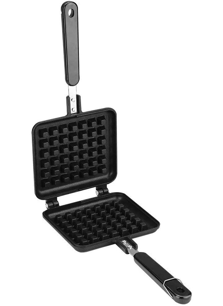 RBGIIT Waffle Maker Machine With Comfortable Handle For Kitchen Gas Stove Non Stick Waffle Maker Pan Press Plate Cooking Baking Tool with Long Handle_9