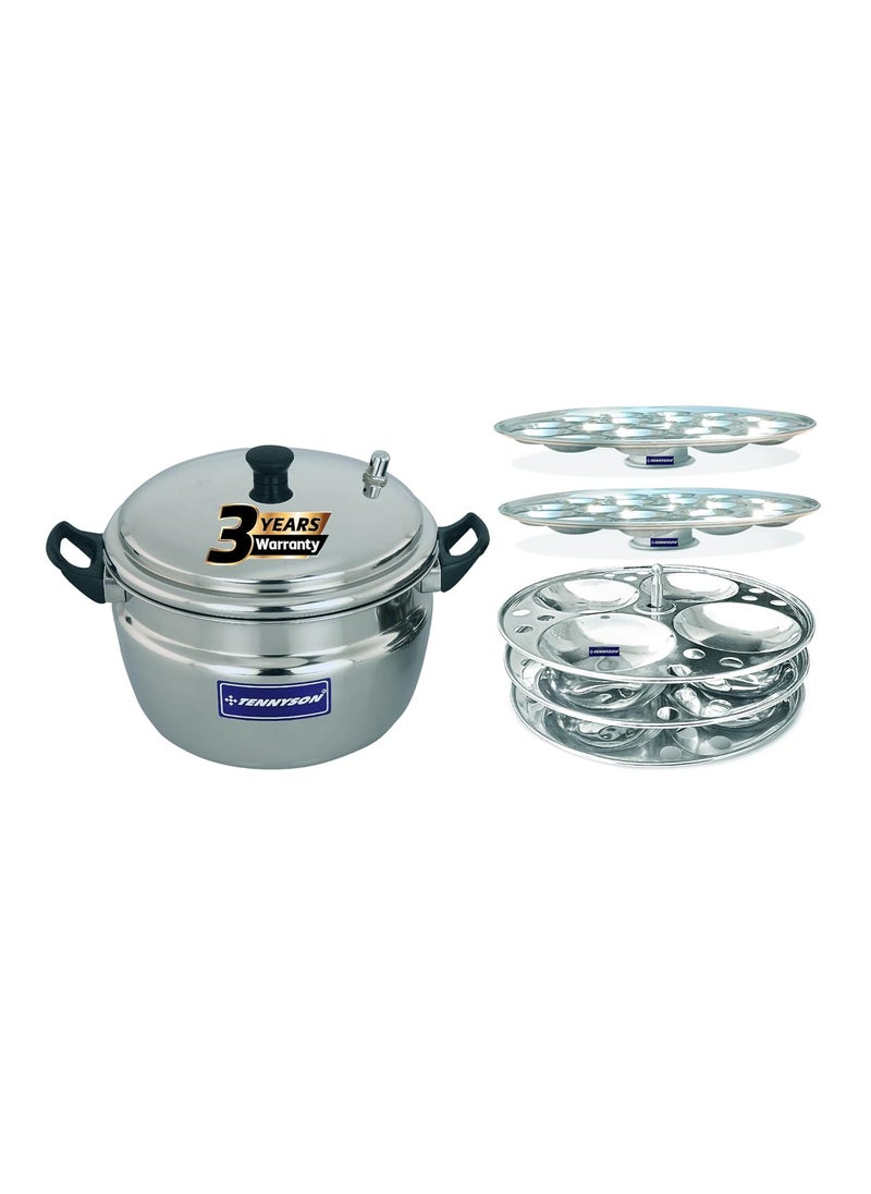 TENNYSON IDLI Maker Duke Special with Mini Thick Gauge Extra DEEP Plates 5 Plates 48 IDLIES