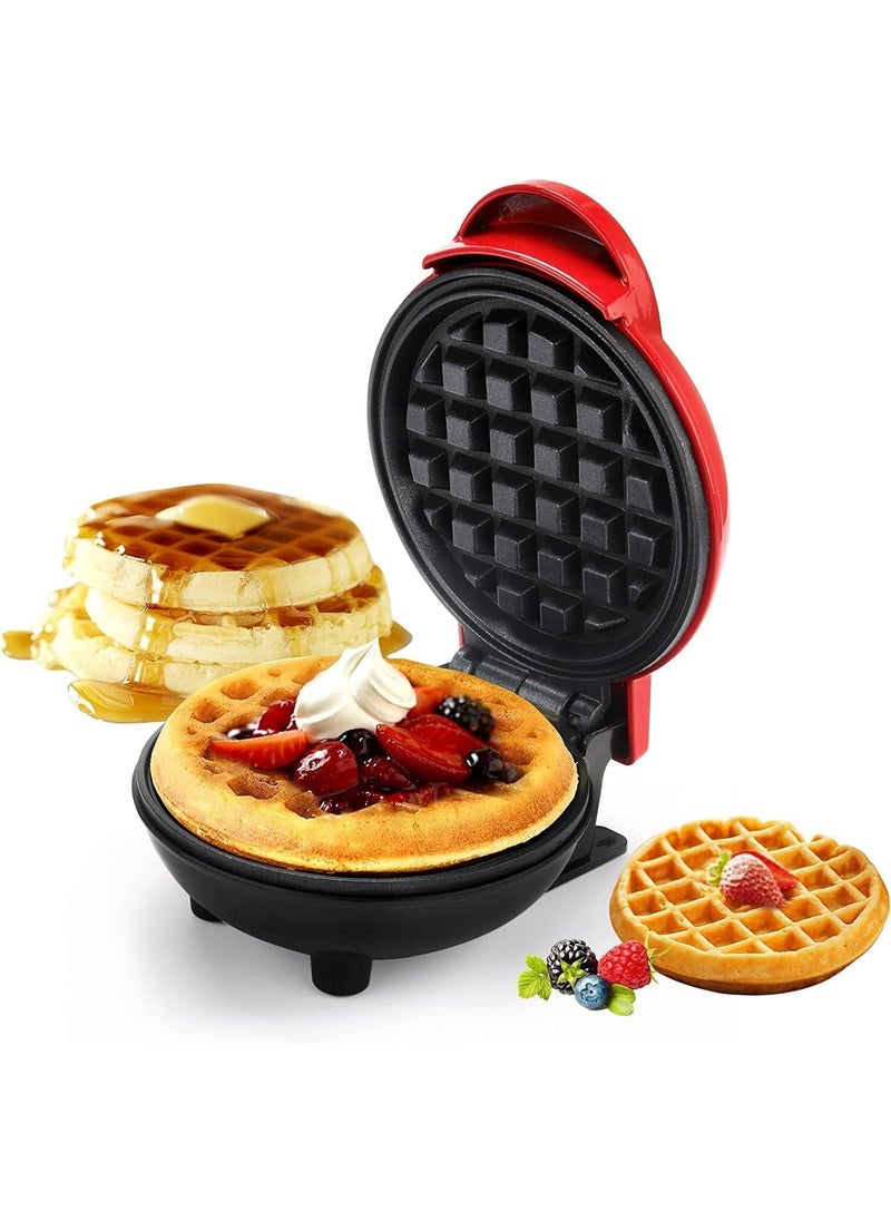 Hocimit Mini Waffle Maker Machine Suitable for Single Waffle Paninis Potato Pancake and Other Mini Waffle Making Machine Anytime Anywhere for Breakfast Lunch or Snack Multicolor