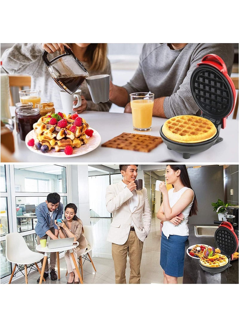 Hocimit Mini Waffle Maker Machine Suitable for Single Waffle Paninis Potato Pancake and Other Mini Waffle Making Machine Anytime Anywhere for Breakfast Lunch or Snack Multicolor