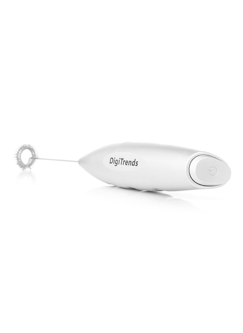 Digitrends Coffee Frother Electric Coffee Blender Milk frotherCoffee Beater for Cappuccino Coffee Milk Egg CreamHandheld Electric Whisker Silver Premium