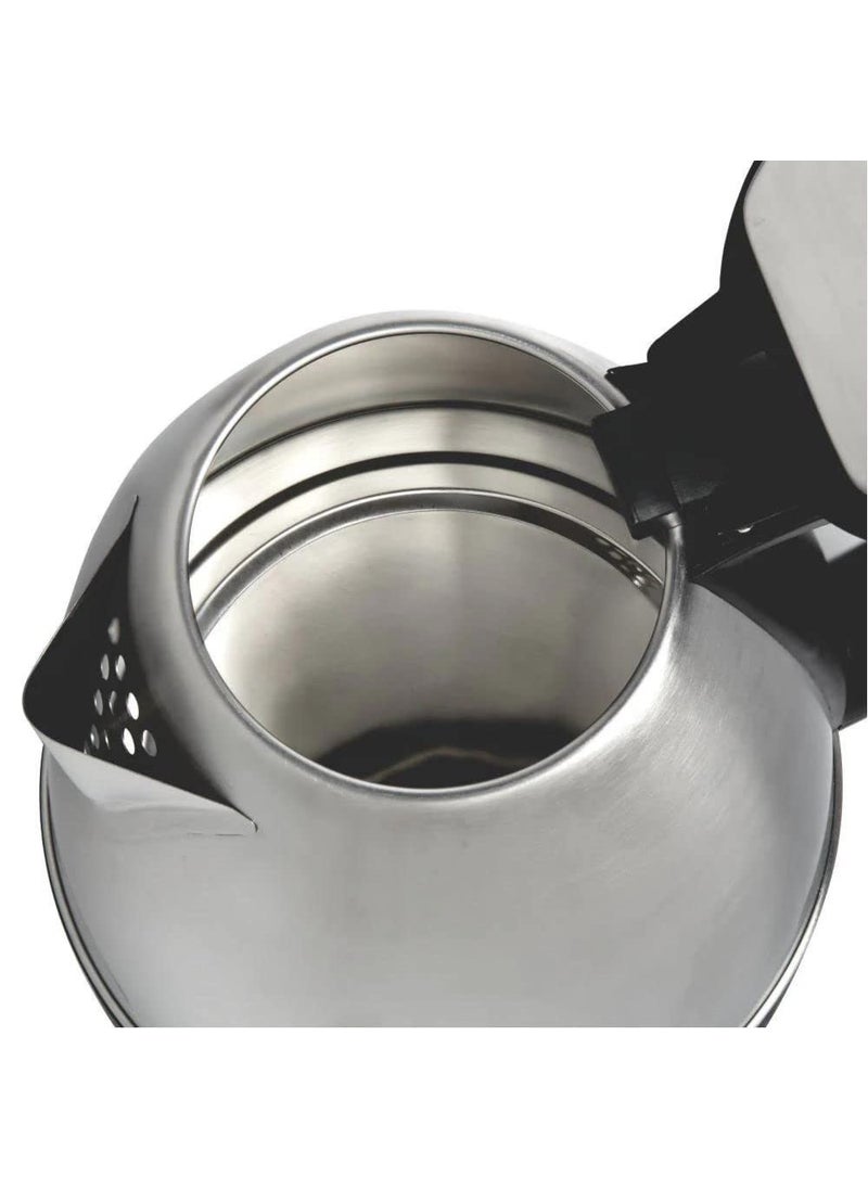 Purvaa Collection Electric Kettle With Stainless Steel Body 2 Litre Used To Boiling Water Make Tea And Coffee 1500 Watts Silver Power Indicator Detachable 360 Degree Connector
