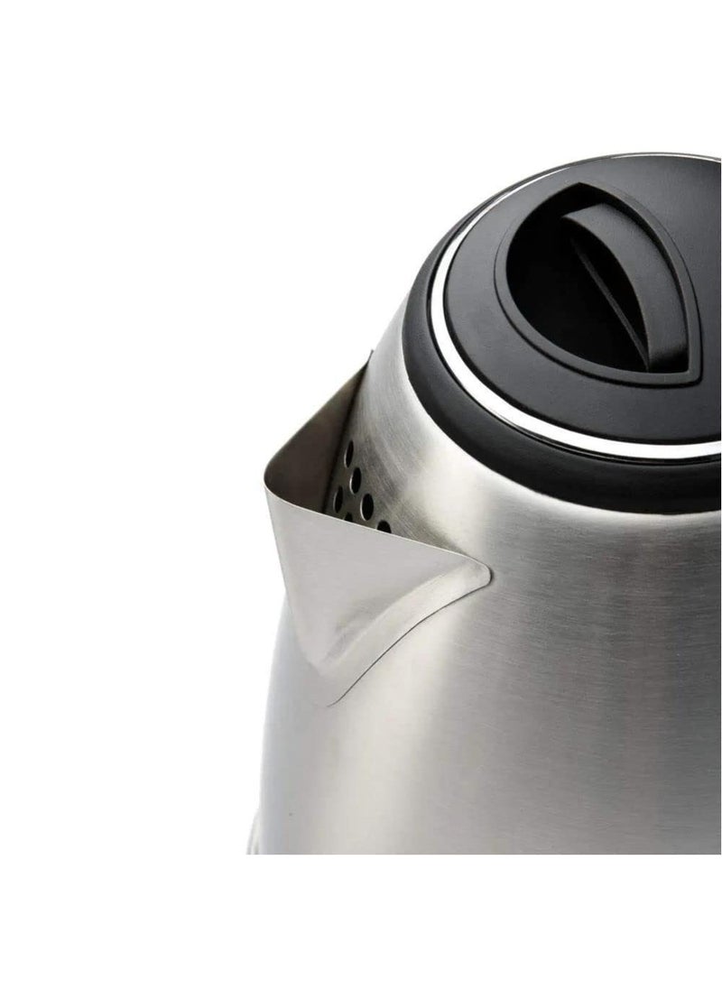 Purvaa Collection Electric Kettle With Stainless Steel Body 2 Litre Used To Boiling Water Make Tea And Coffee 1500 Watts Silver Power Indicator Detachable 360 Degree Connector