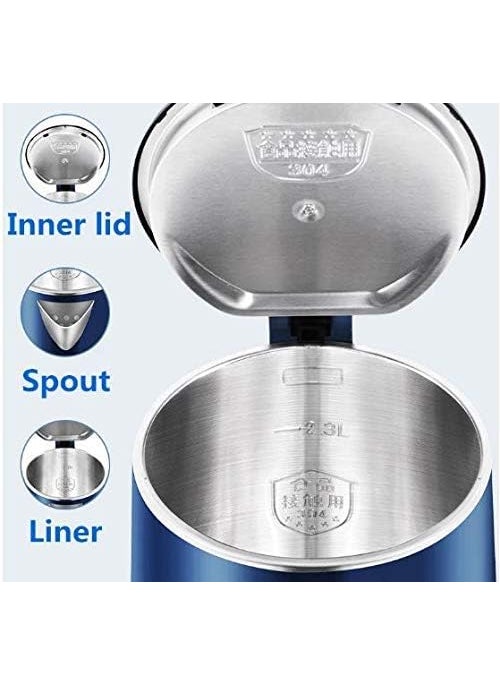 KLIZNIL Electric Kettle Household Heat Preservation Integrated Automatic Power Off Quick Pot Boiling Travel Water Heating Kettle Mini Electric Kettle Cup Heater Portable Stainless Steel Tea Pot Boiler