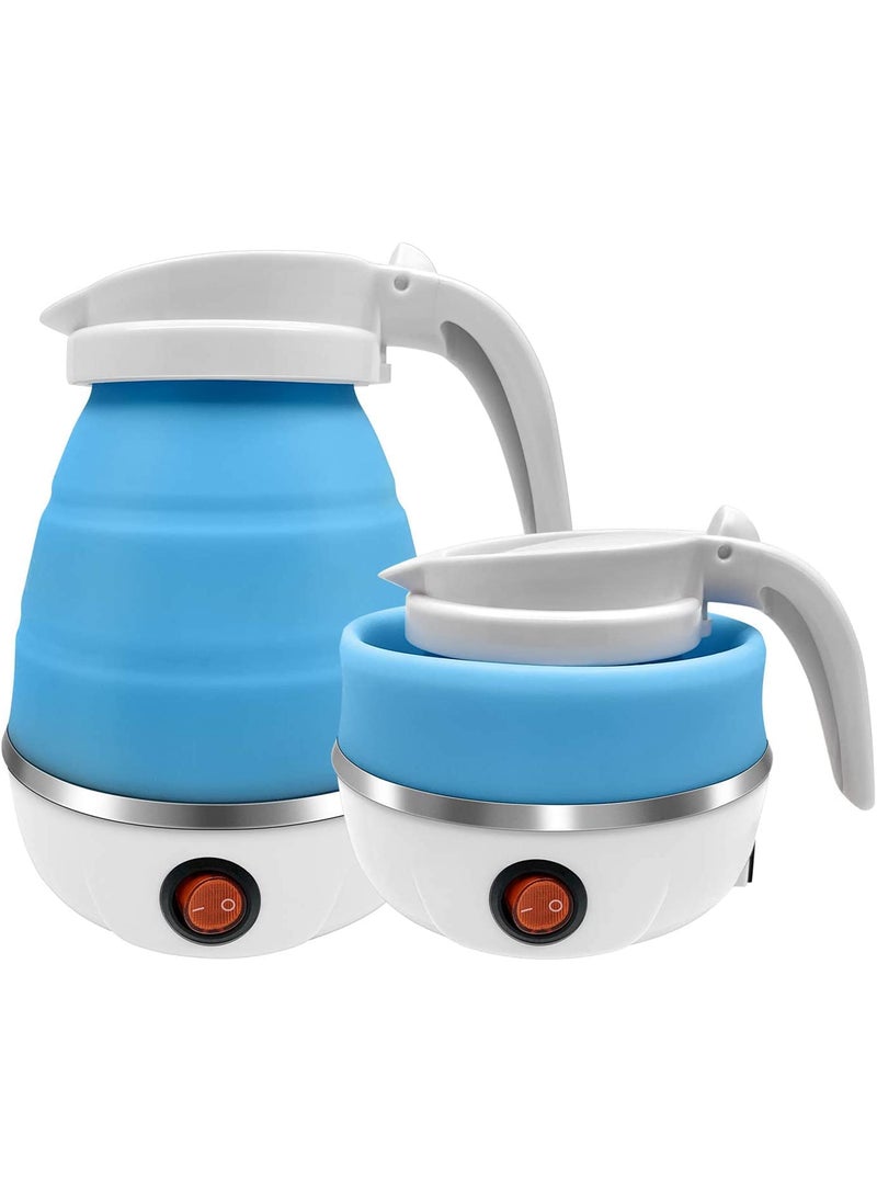 KitchenKraft Portable Foldable Electric Kettle Compact Collapsible Water Boiler for Travel Camping Office Home Use Lightweight Fast Heating