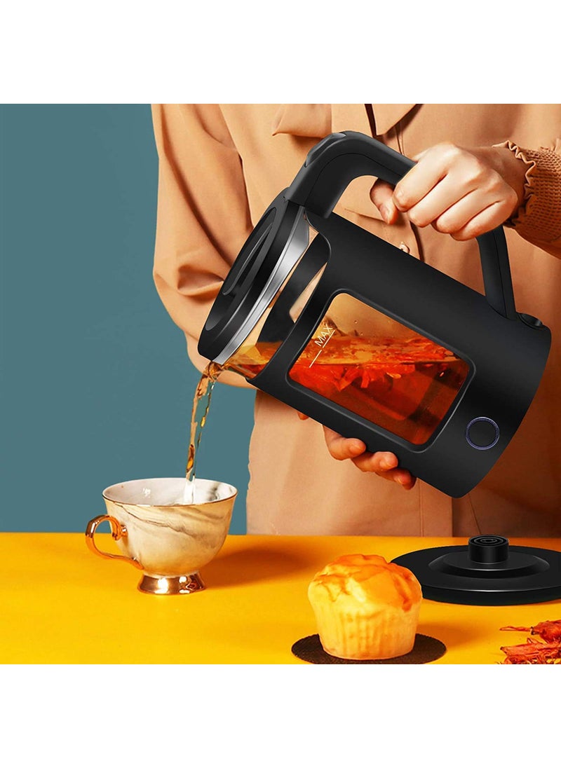 KLIZNIL Electric KettleElectric Design DoubleWalled Glass TwoColor LED with Keep Warm Function 23L hot Water Kettle with Automatic ShutOff and Dry Protection Technology for Coffee TeaWater