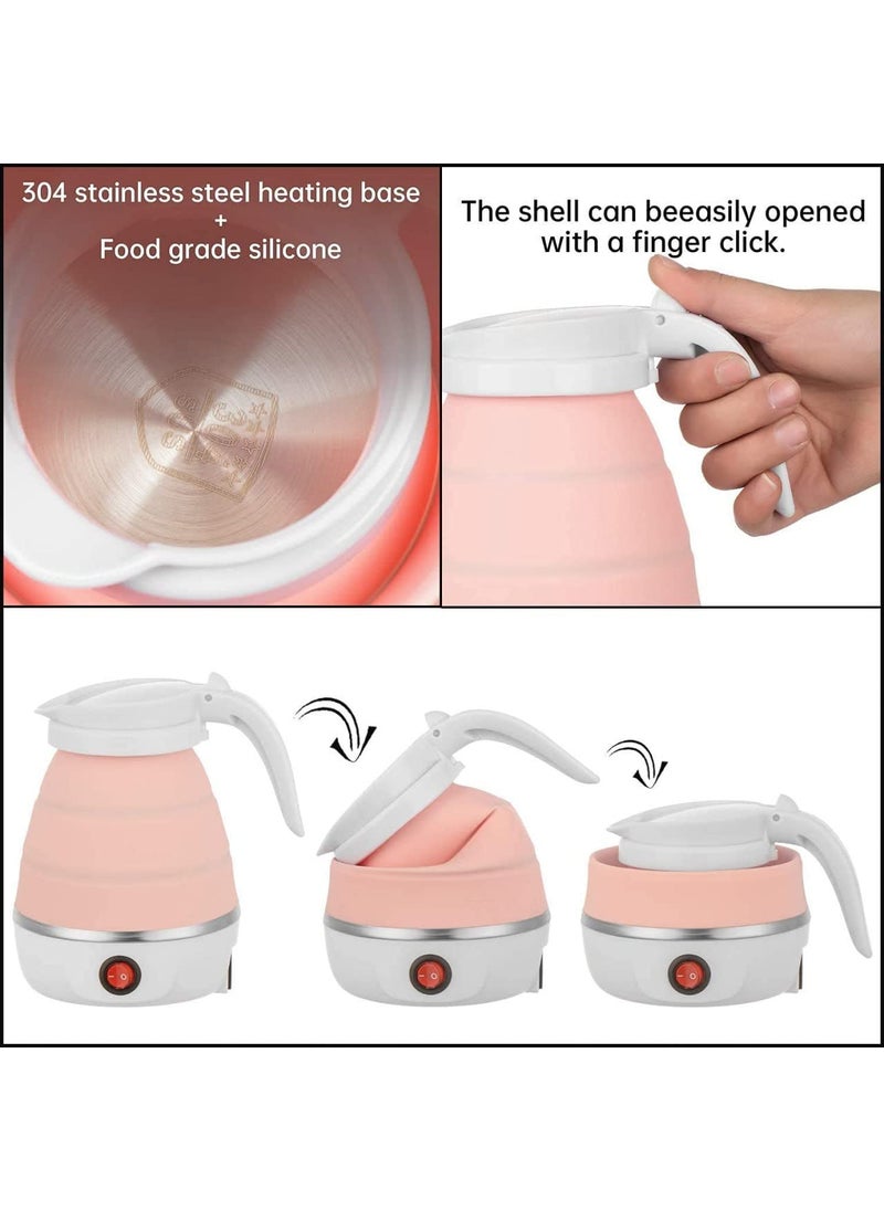Compact foldable electric kettle for travel Fast boiling portable and spacesaving Perfect for quick hot water on the go