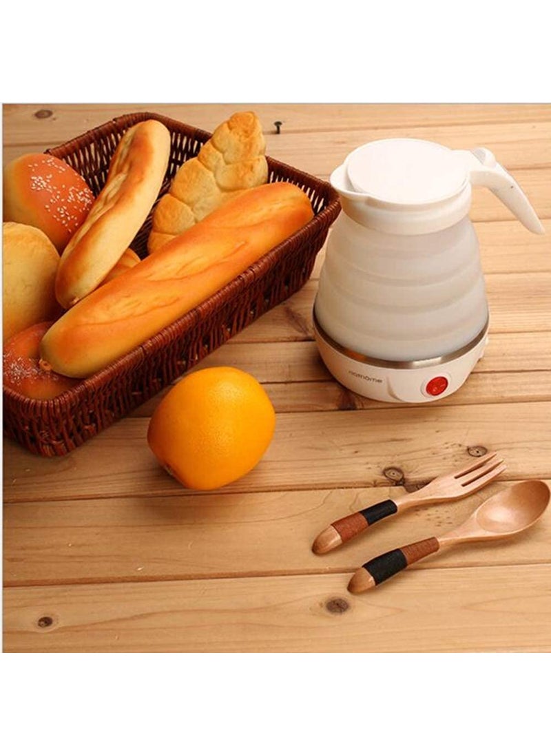 DHAN Commerce Travel Foldable Electric Kettle for hot Tea and Fast Water Boiling Dry Protection Food Grade Silicone Used in CoffeeTeaMilk Etc Multi Colour