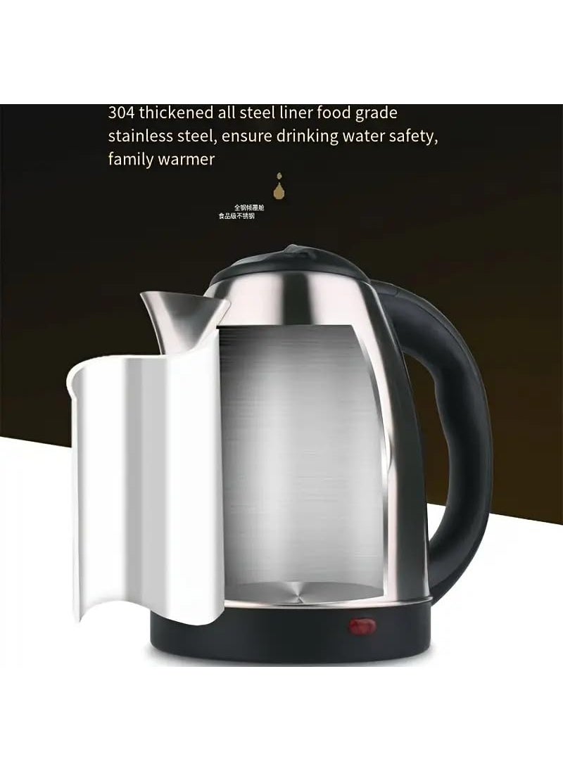 LEKORED Electric Kettle 2 Litre with Stainless Steel Body Design for Hot WaterTeaCoffeeMilkInstant NoodlesSoupRice and Other Multi Purpose Accessorize Cooking Foods Kettle