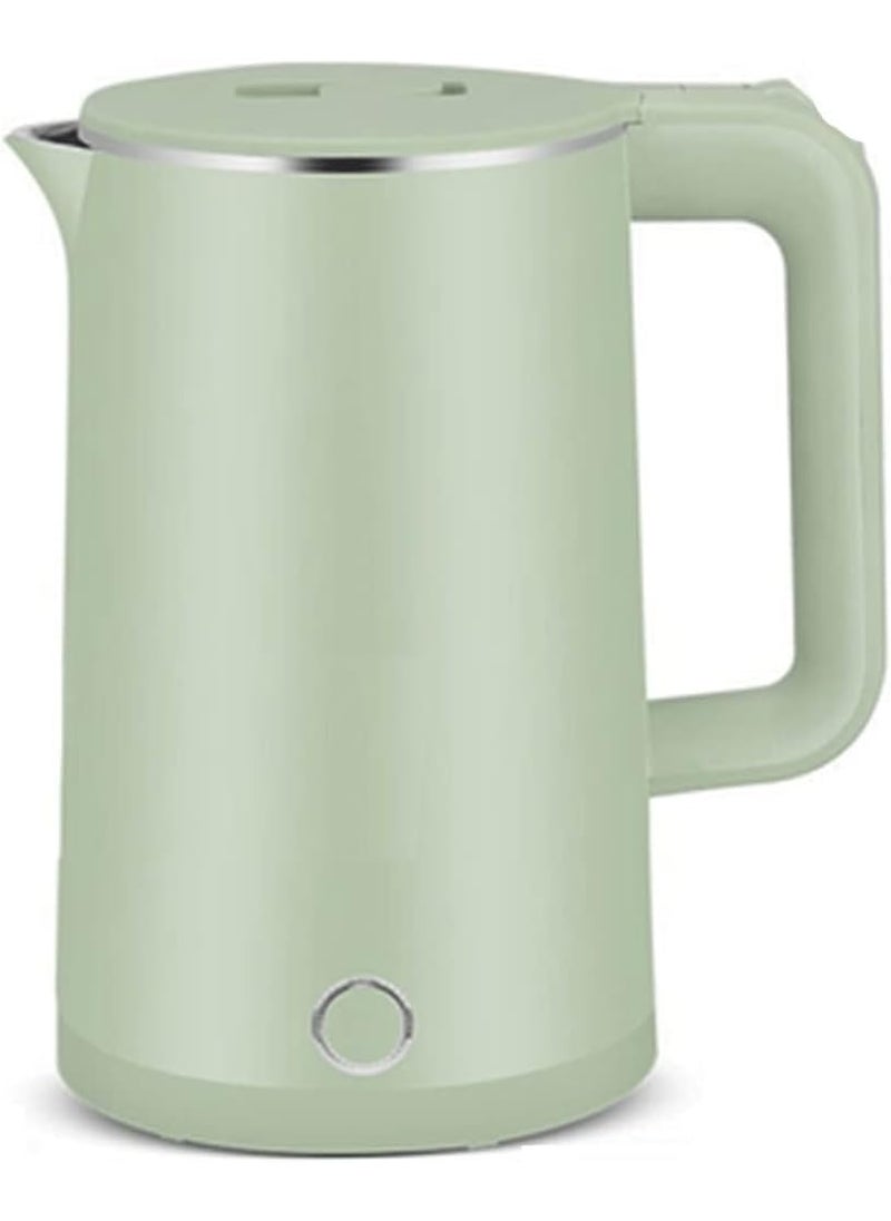 Grofly 2L Electric Kettle Portable Double Wall Stainless Steel Travel Hot Pot Cordless BPA Free Hot Water Boilerboiler for milk tea coffee instant noodles soup etc Handle Lid