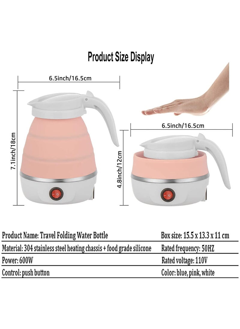 Shyam Export Silicone Foldable Travel Electric Portable Hot Water Kettle 600ML Collapsible Kettle 220V 50Hz Hot Water Boiler Tea Heater for Travelling Office And Home Use Random