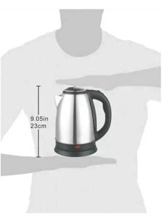 Sajag Scarlett Electric Kettle 2 Liter Multipurpose Large Size Tea Coffee Maker Water Boiler with Handle Silver