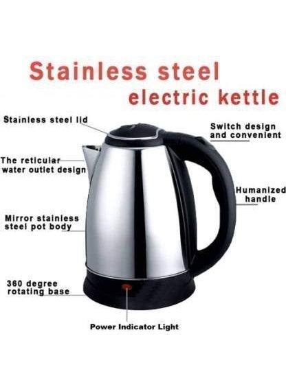 Electric Kattle 2 Litre Elegant Design for Hot Water Tea Rice and Other Cooking Foods Kettle Boil Drying Protection Used as Boiler Milk Tea Water Soup
