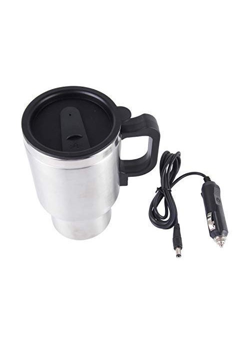 Grodd Stainless Steel Electric Smart Mug 12V CAR Electric Kettle Heated Mug CAR Coffee Cup Water Heater Mug for Toyota Innvo Crysta1 Pcs
