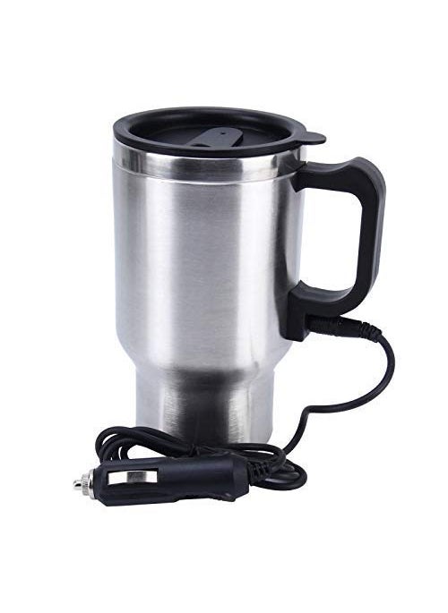 Grodd Stainless Steel Electric Smart Mug 12V CAR Electric Kettle Heated Mug CAR Coffee Cup Water Heater Mug for Toyota Innvo Crysta1 Pcs