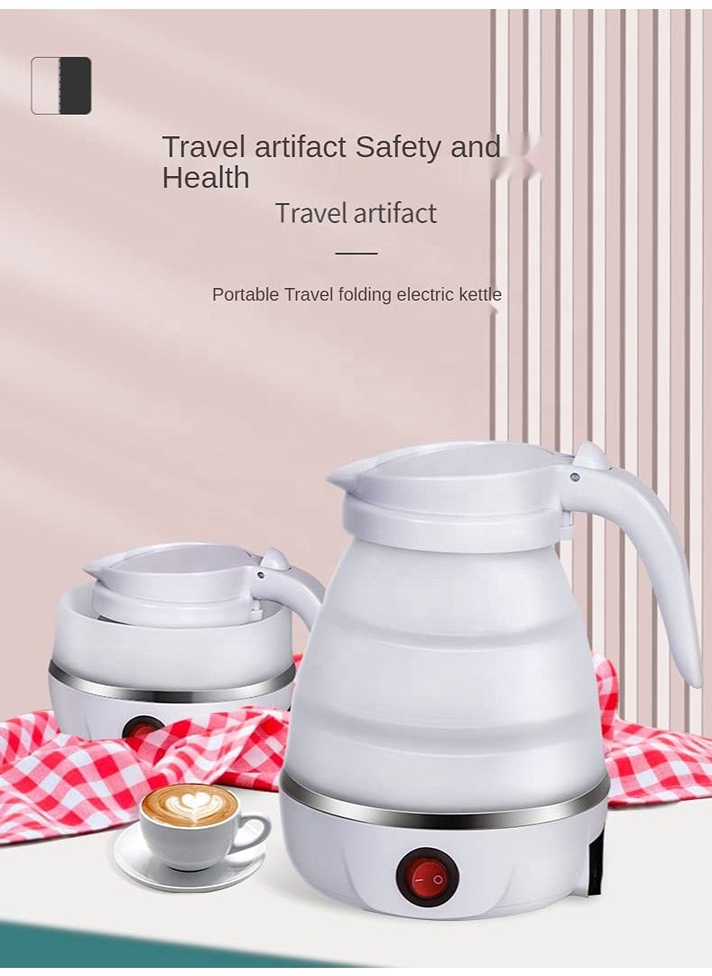 Shyam Export Silicone Foldable Travel Electric Portable Kettle 600ML Collapsible Kettle 220V 50Hz Hot Water Boiler Tea Heater for Travelling Office And Home Use Multi