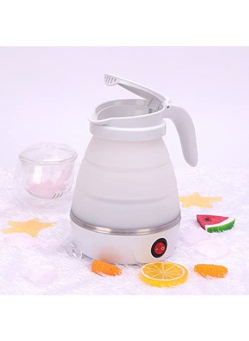 Shyam Export Silicone Foldable Travel Electric Portable Kettle 600ML Collapsible Kettle 220V 50Hz Hot Water Boiler Tea Heater for Travelling Office And Home Use Multi