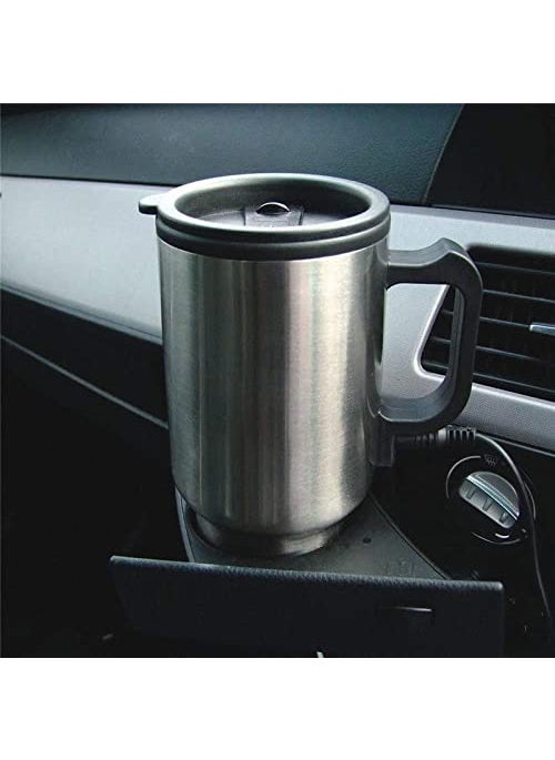 Faauto Stainless Steel 12V Car Charging Travel Electric Heating Mug Kettle for Ford Figo