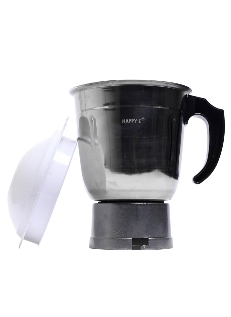HAPPY E 1500ML JMG Juicer Mixer Grinder Steel Jar Stainless Steel Aluminium