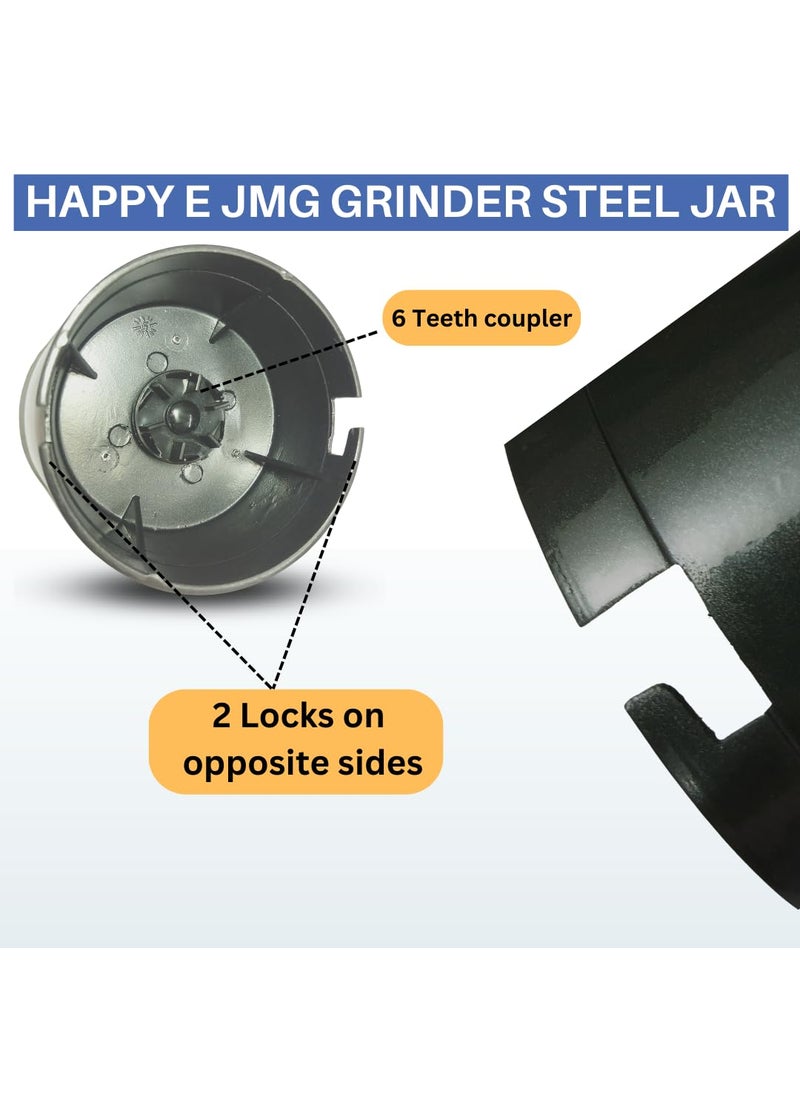HAPPY E 1500ML JMG Juicer Mixer Grinder Steel Jar Stainless Steel Aluminium