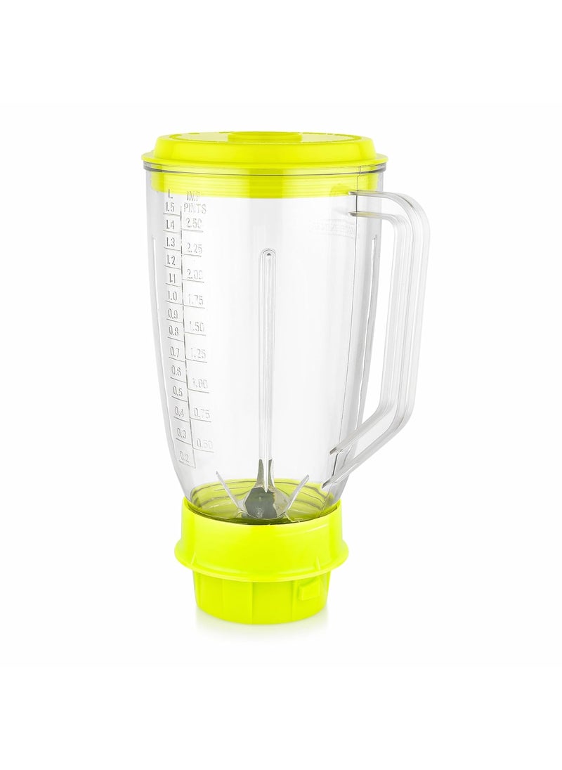 SAIMIX ABS Plastic Milkshake Mixer and Juicer Jar 1500 Ml Capacity Green