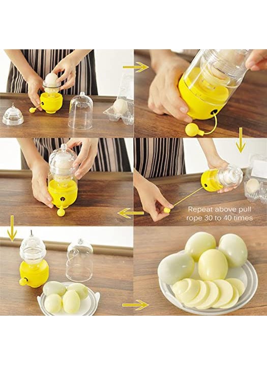 Snevad Egg Yolk White Mixer Scrambler Shaker Portable Hand Pull Type Manual Blender Spinner Stirring Maker Kitchen Tools