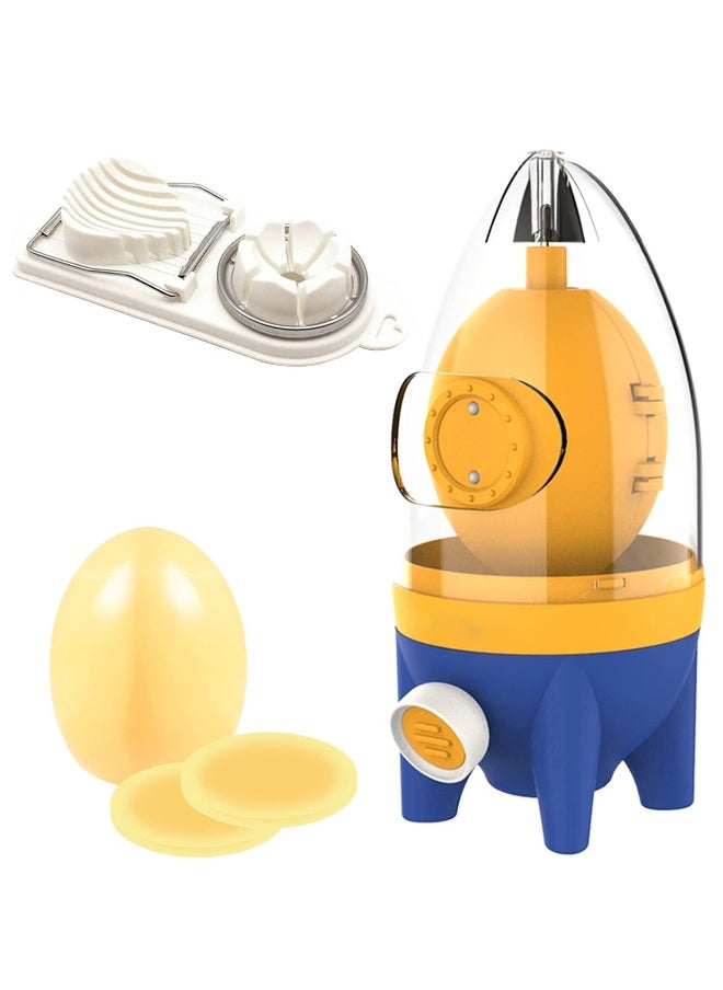 Egg Beaters, Hand Whisks Egg White and Yolk Rotary Mixers with Egg Slicer Egg Homogenizers Hand Pullers for Making Hard-boiled Golden Eggs Cooking Gadgets in the Kitchen