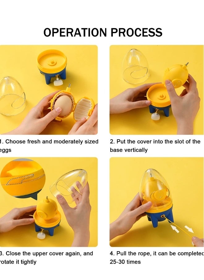 Egg Beaters, Hand Whisks Egg White and Yolk Rotary Mixers with Egg Slicer Egg Homogenizers Hand Pullers for Making Hard-boiled Golden Eggs Cooking Gadgets in the Kitchen