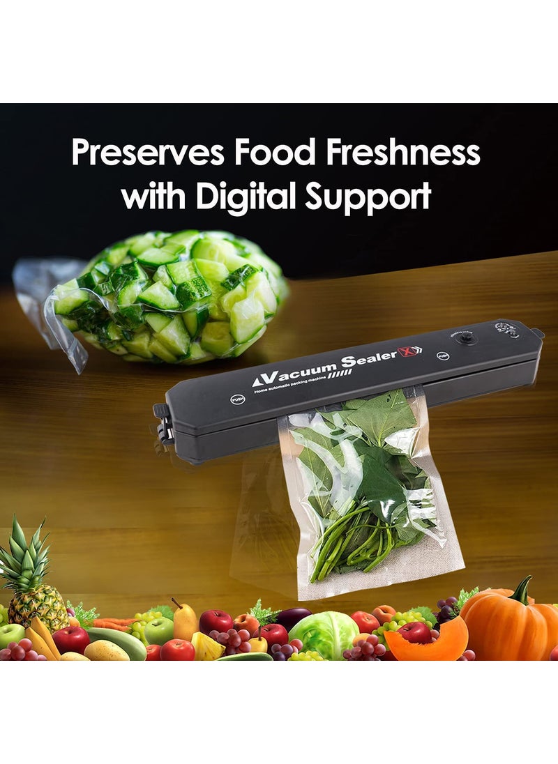 Pamidhar Vacuum Sealer Machine Automatic Fresh Food Sealer Vacuum Packing Machine for Fruits Meat Preservation with Dry and Moist Sealing Modes Multi Color Pack of 1