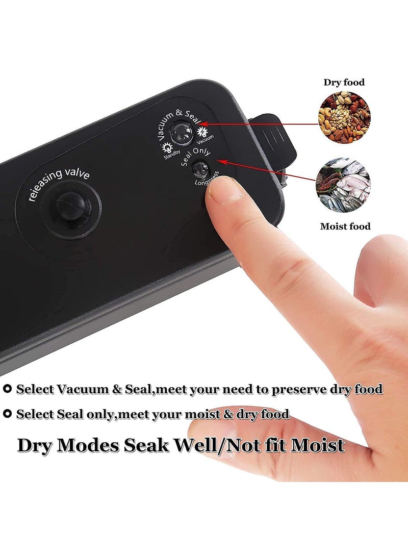 kJdraheet Vacuum Sealer Machine Automatic Fresh FoodSealer Vacuum Packing Machine for Fruits Meat Preservation with Dry MoistMulticolour Pack of 1