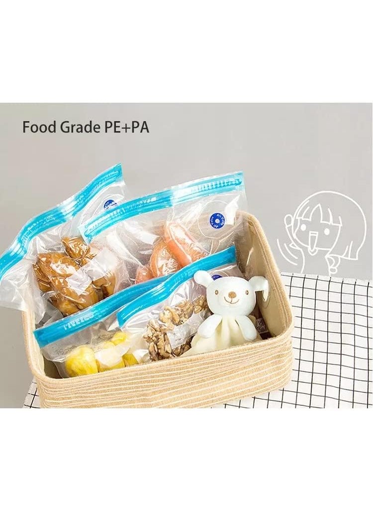 2heet Reusable Vide Bags Vacuum Food Vacuum Bags with Pump Food Bag 21x22 cm Grocery Bag for a Long Time Without Leaking pack Of 10 Free Pump