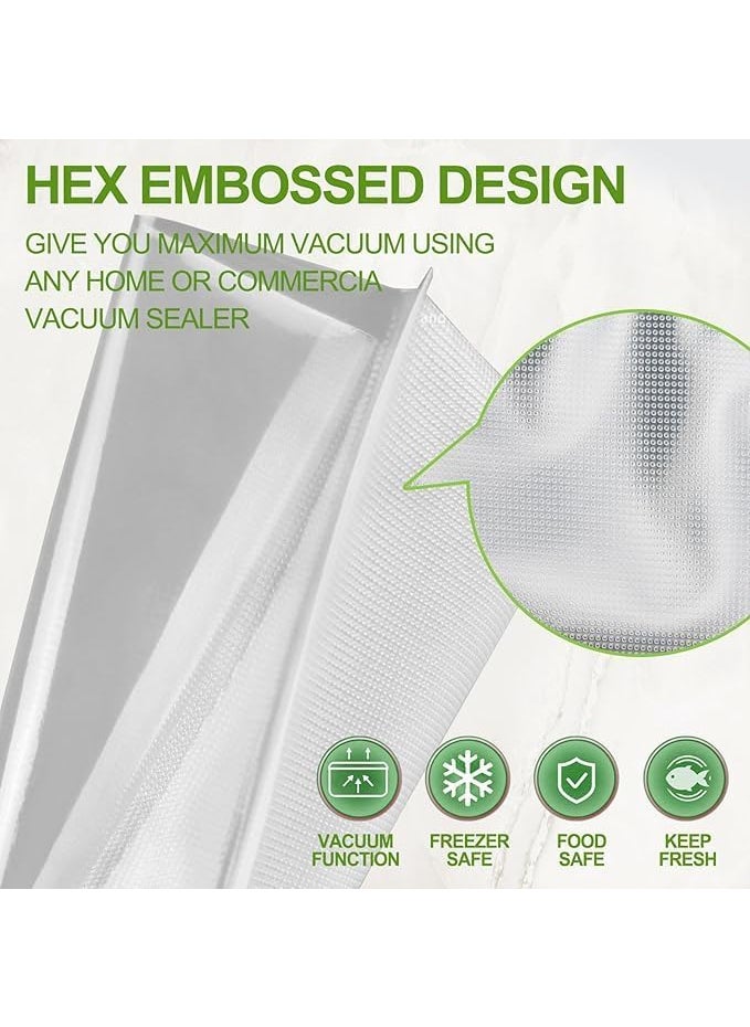 GBEX Commercial Grade Embossed Food Vacuum Bags PreCut Food Saver Bags for Sous Vide Meal Prep and Storage BPA Free Vacuum Sealer Bags for Food 20 30100pcs