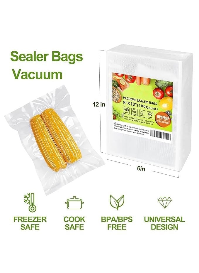 GBEX Commercial Grade Embossed Food Vacuum Bags PreCut Food Saver Bags for Sous Vide Meal Prep and Storage BPA Free Vacuum Sealer Bags for Food 20 30100pcs