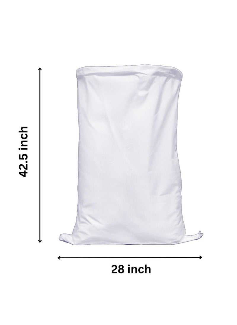 FINGERFUN Polypropylene Empty Hdpe White Bag Bori Bora For Multipurpose Packing upto 50kg Set of 5 Bags