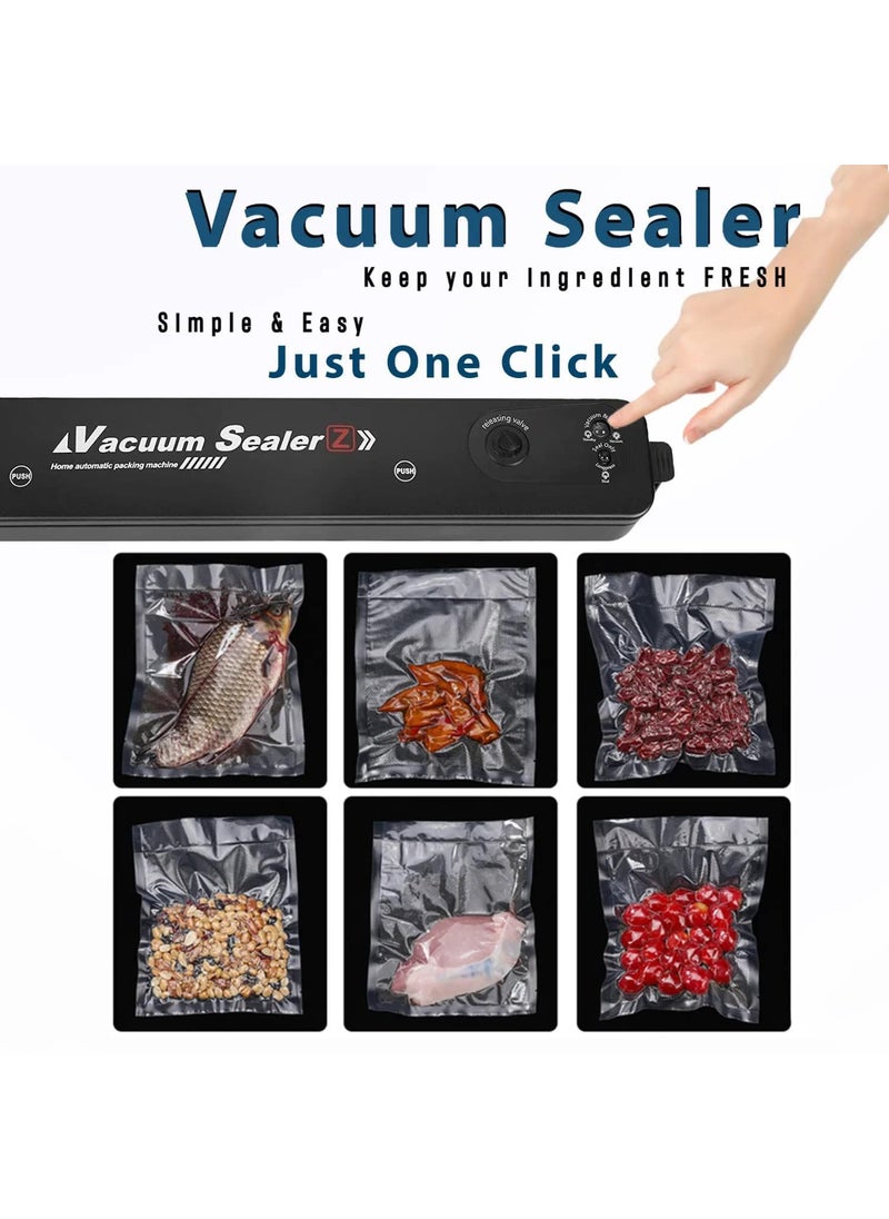 MAHESHAA 2in1 Electric Vacuum Sealer for Food Storage Home Automatic Packing Sealing Machine Household Kitchen Fresh Keeping food sealer Dry Moist Air sealing system with 10 food Bags