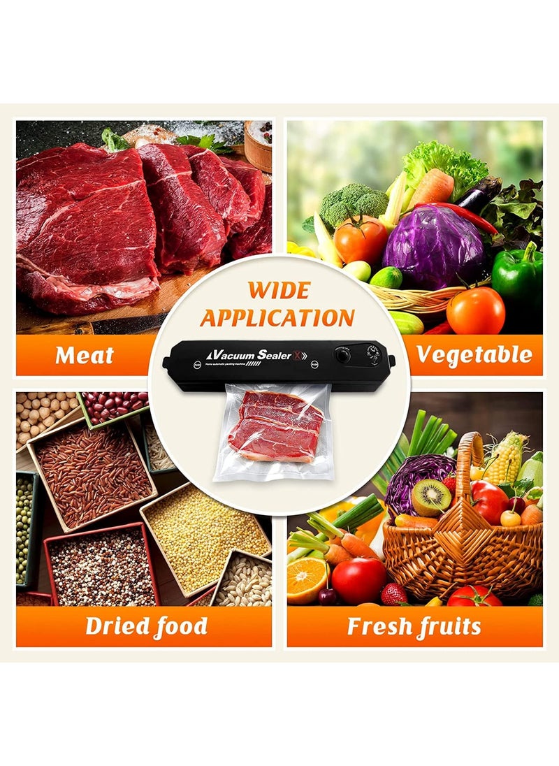 MAHESHAA 2in1 Electric Vacuum Sealer for Food Storage Home Automatic Packing Sealing Machine Household Kitchen Fresh Keeping food sealer Dry Moist Air sealing system with 10 food Bags