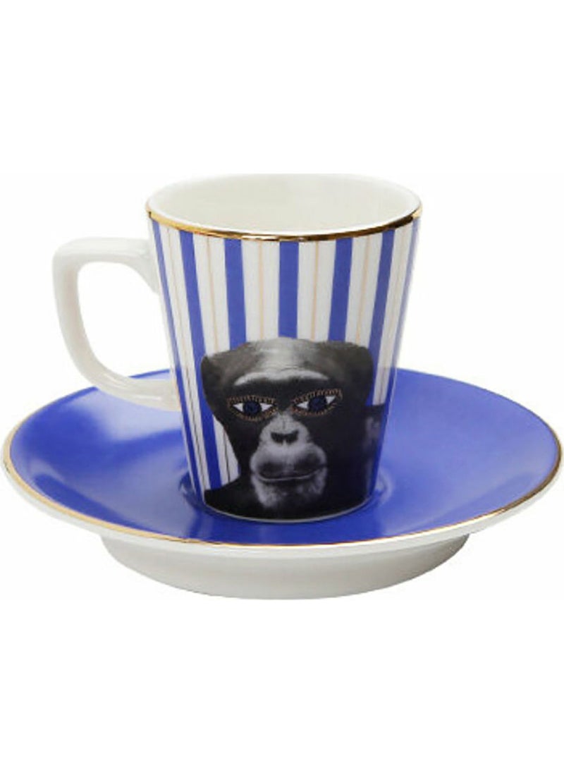 Wild Life Monkey Coffee Cup with Saucer 75 cc.