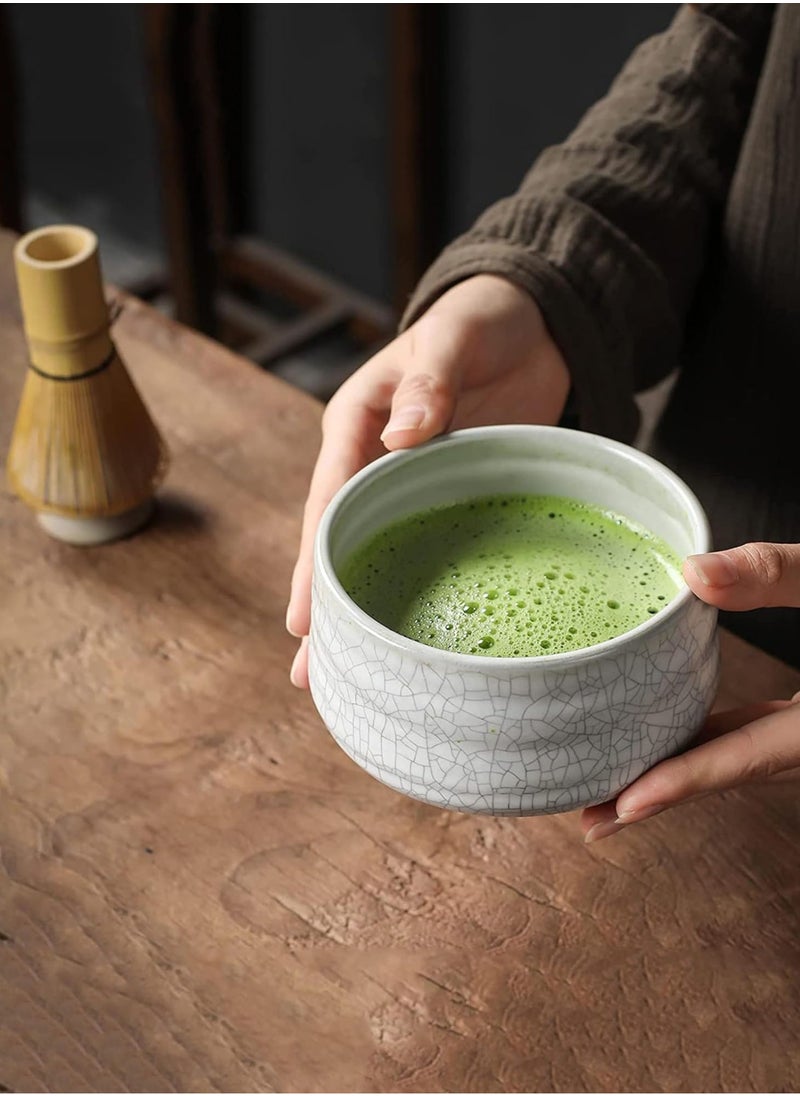 Japanese Matcha Tea Set, 7Pcs Matcha Whisk Set with Matcha Bowl, Matcha Bamboo Whisk, Scoop, Whisk Holder, Stainless Steel Tea Sifter, Tea Making Kit Assorted