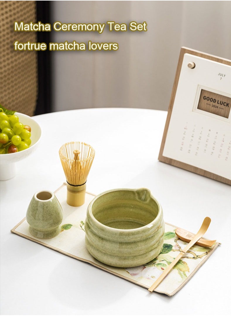 Japanese Matcha Tea Set, 7Pcs Matcha Matcha Set with Matcha Bowl, Matcha Bamboo Whisk, Scoop, Whisk Holder, Stainless Steel Tea Sifter, Tea Making Kit