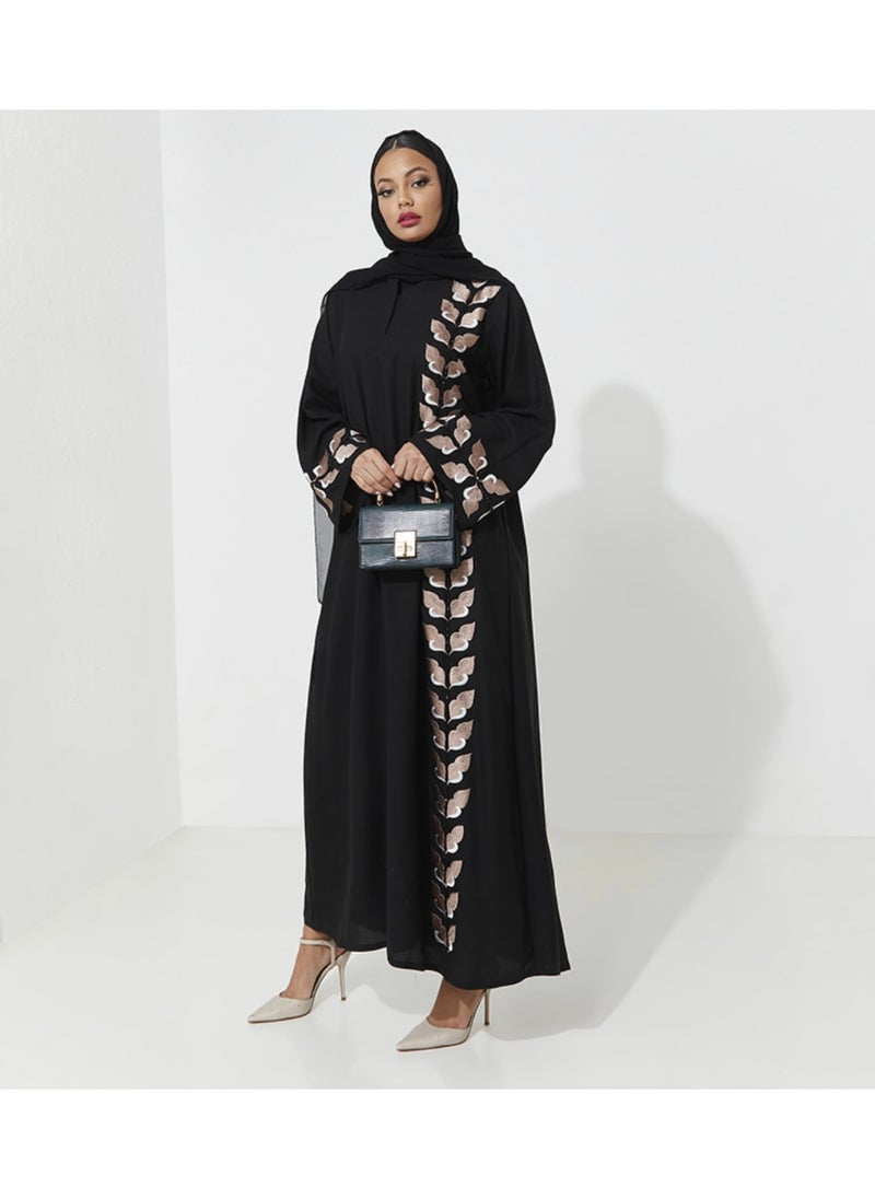 Embellished Abaya With Embroidery Wide sleeves