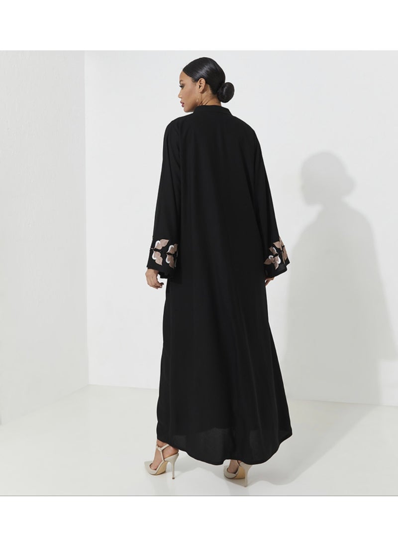 Embellished Abaya With Embroidery Wide sleeves