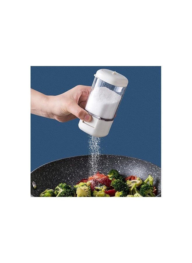 Spice Jars Bottles, Press Type Salt Control Bottle Kitchen Household Sealed Moisture Proof Metering Pepper Tank Set, Seasoning Bottle Rotary Seal Salt Tank for Sugar, Salt, Pepper and Other Spices