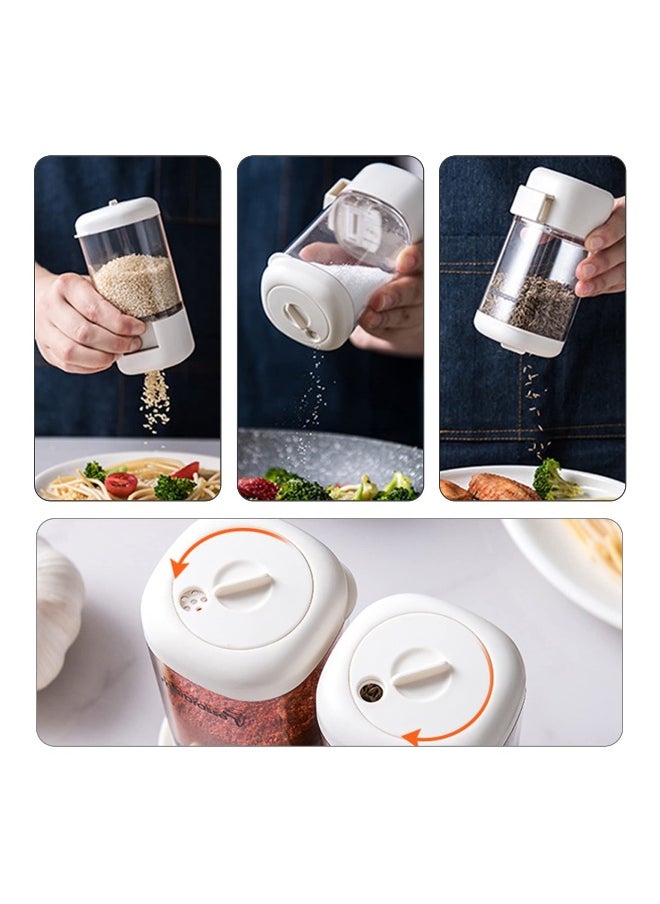 Spice Jars Bottles, Press Type Salt Control Bottle Kitchen Household Sealed Moisture Proof Metering Pepper Tank Set, Seasoning Bottle Rotary Seal Salt Tank for Sugar, Salt, Pepper and Other Spices