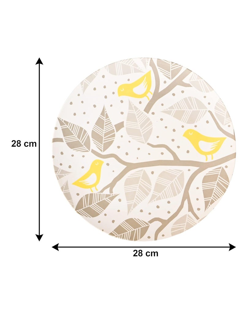 Earthism EcoFriendly Bamboo Fibre Dinner Plates 11 Pack of 4 Life White Grey