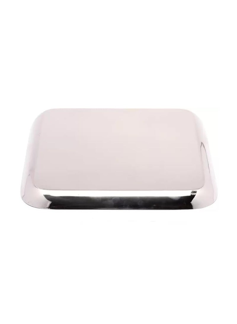 Fortuna Kitchenware Stainless Steel Plates Set of 6 Square Plates Breakfast Plates Set of 6 Diameter 8 Inches Plain 6 10 Inches